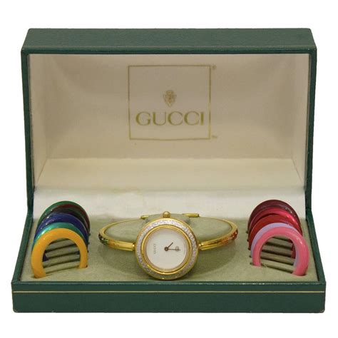 Gucci watch with interchangeable bezels